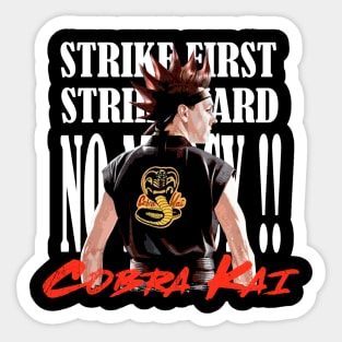 hawk cobra kai black Sticker